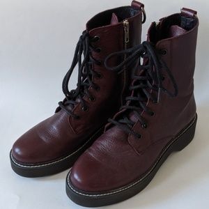 Steve Madden Leather Boots (Burgundy)